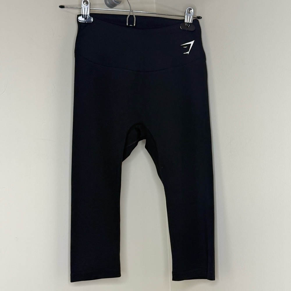 New Gymshark Midnight Black Knee Shorts | Women’s Activewear Long Biker Shorts